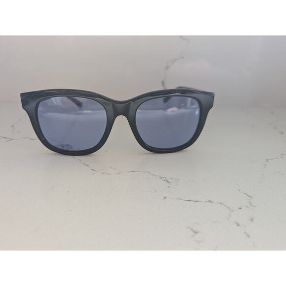 New Veronica Beard Jane Square Frame Sunglasses Black Blue
